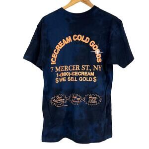 Icecream NWT Cold Goods Short Sleeve Tie Dye Tee Shirt Men's Size Medium Blue